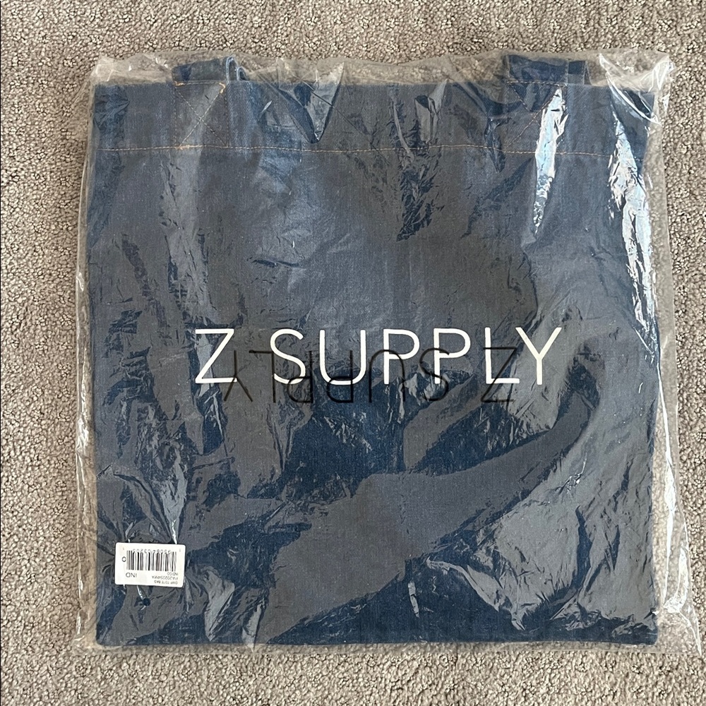 Nwt Z Supply Denim Tote Bag - Picture 5 of 5